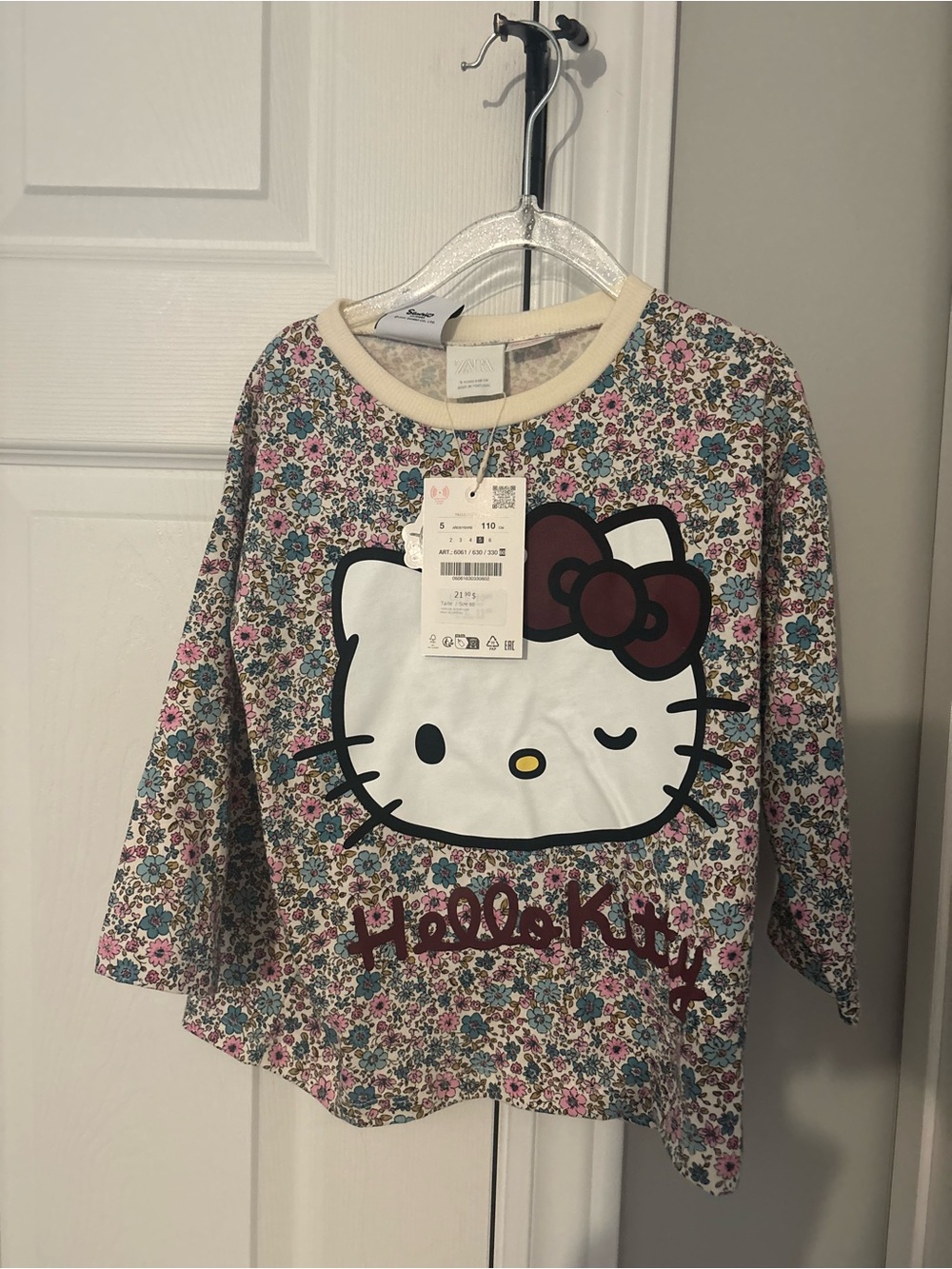 ZARA Hello Kitty Floral 5T shirt